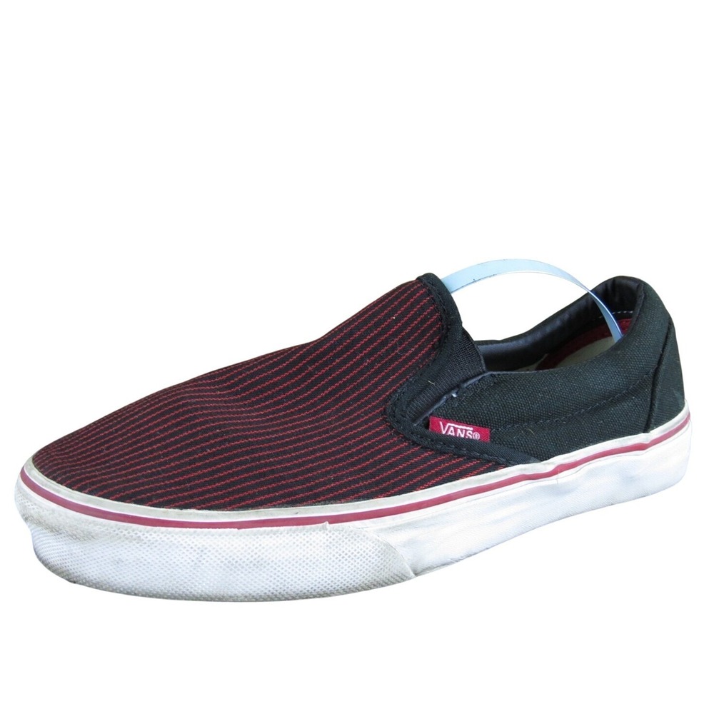 VANS‎ Women's  Slip-On Red Fabric Sz 7.5 Medium  Used 2025